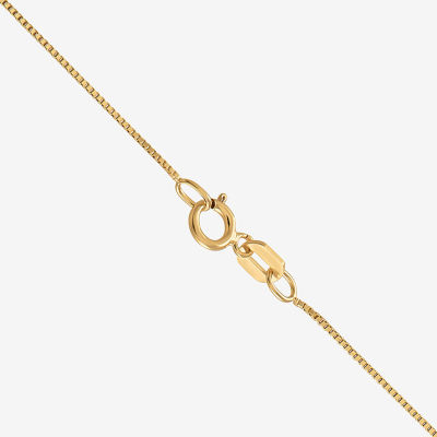 Womens 14K Gold Cross Heart Locket Necklace