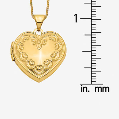 Womens 14K Gold Heart Locket Necklace