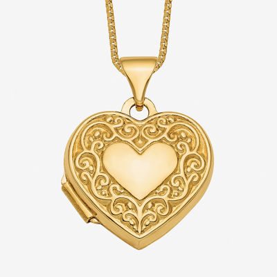Womens 14K Gold Heart Locket Necklace JCPenney