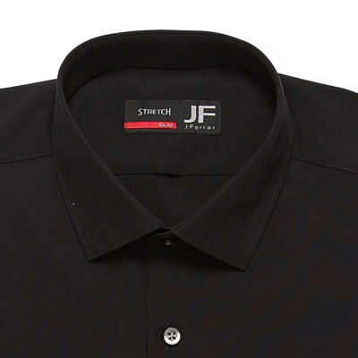 J. Ferrar Mens 360 Stretch  Regular Fit Easy Care Fabric Long Sleeve Dress Shirt