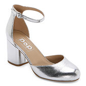 Liz Claiborne Womens Gracie Pointed Toe Cone Heel Pumps | Blue | Regular 5 | Shoes Pumps | Memory Foam