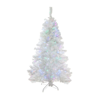 7.5' Pre-Lit Medium Iridescent Pine Artificial Christmas Tree - Multi-Color LED Lights