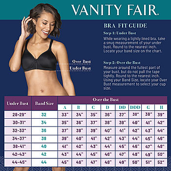 Vanity Fair Womens Body Caress Beauty Back Convertible Wire-Free Bra Style- 72335 