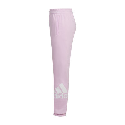 adidas Big Girls Mid Rise Cuffed Fleece Jogger Pant