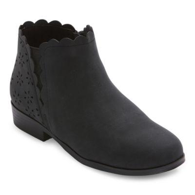 Thereabouts Little & Big Girls Pima Stacked Heel Booties