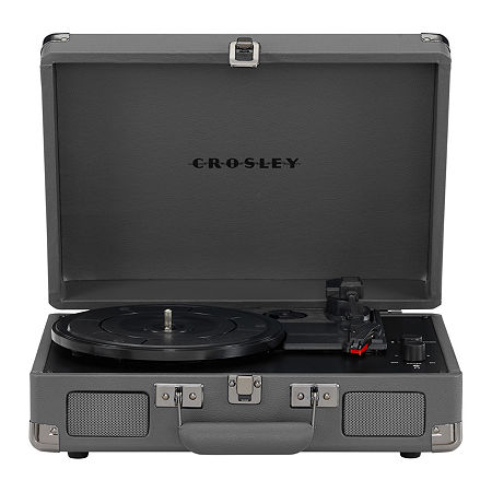 Crosley Suitcase Turntable Bundle, One Size, Gray