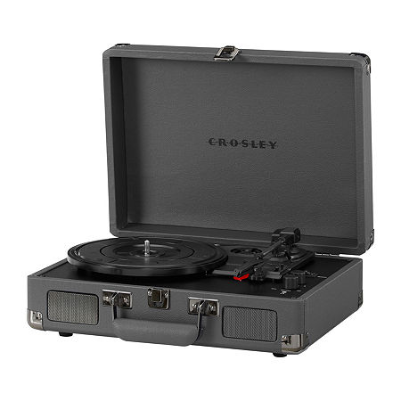 Crosley Suitcase Turntable Bundle, One Size, Gray