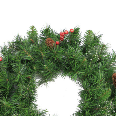 Northlight Pinecone And Berry 24" Pine Artificial Christmas Wreath