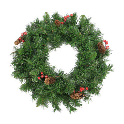 Northlight Pinecone And Berry 24" Pine Artificial Christmas Wreath