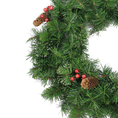 Northlight Pinecone And Berry 24" Pine Artificial Christmas Wreath