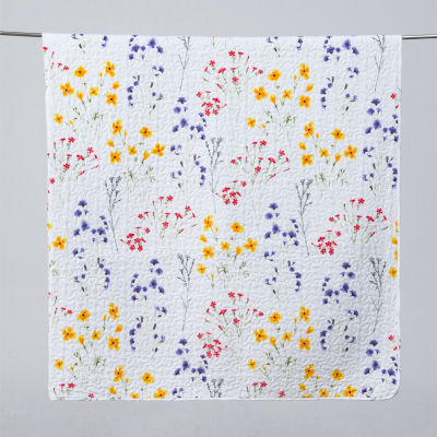 Linery Colorful Floral Reversible Quilt Set