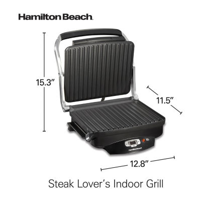 Hamilton Beach® Steak Lover's Indoor Grill 25331, Color: Chrome