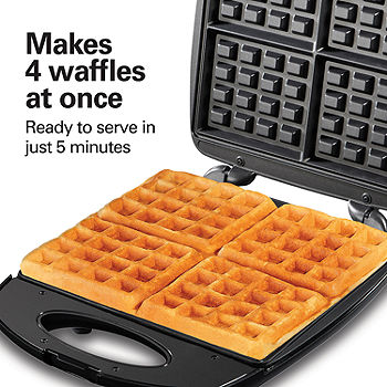 Hamilton Beach Double Belgian Waffle Maker With Removable Plates 26201,  Color: Black - JCPenney