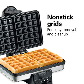 Hamilton Beach Double Belgian Waffle Maker With Removable Plates