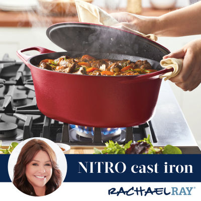 Rachael Ray NITRO Cast Iron 6.5-qt. Dutch Oven with Lid