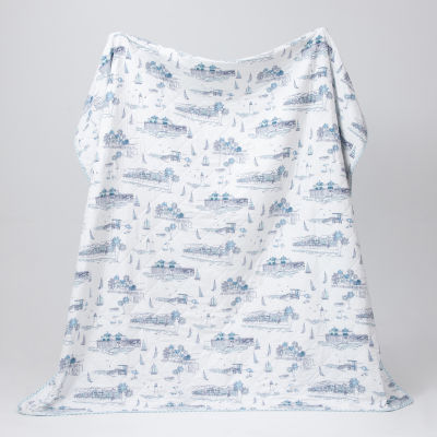 Linery Coastal Toile Reversible Quilt Set