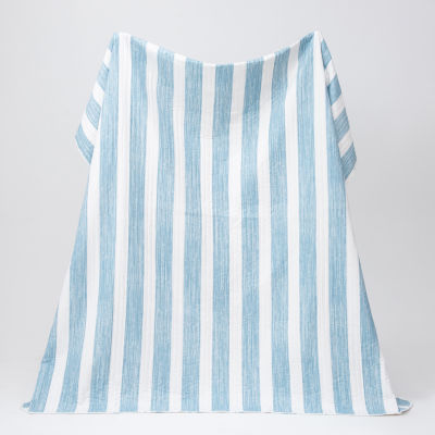 Linery Stripes Anchors Reversible Quilt Set