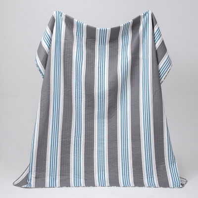 Linery Coastal Stripe Reversible Quilt Set