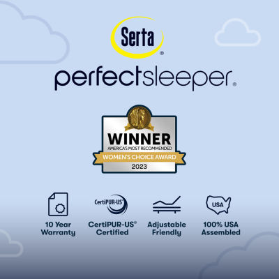 Serta Perfect Sleeper Cobalt Calm Plus 14.5" Medium Pillow Top -  Mattress + Box Spring