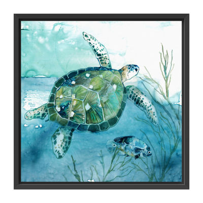 Lumaprints Delray Sea Turtle Framed Canvas Art - JCPenney