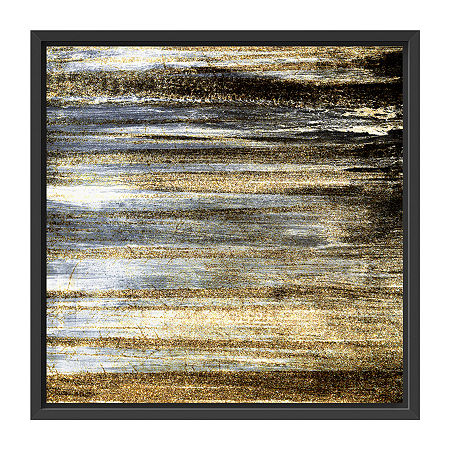 Lumaprints Brushed Gold Framed Canvas Art, One Size, Yellow