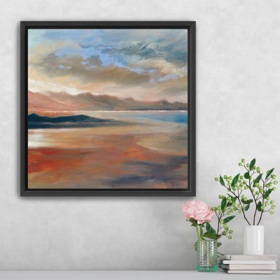Lumaprints Mountain Sunset 2 Framed Canvas Art