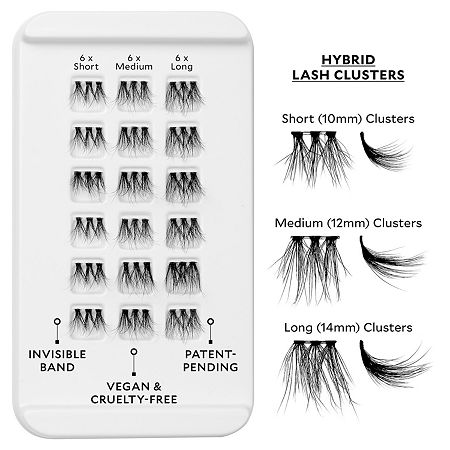 Velour Lashes Xtensions Lash Clusters - Hybrid, One Size, Beige