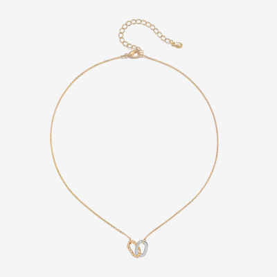 Bijoux Bar Delicates Two Tone Womens 16 Inch Link Chain Necklace