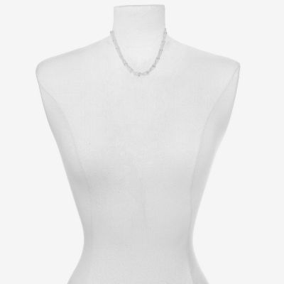 Bijoux Bar Delicates Silver Tone Womens 16 Inch Link Chain Necklace