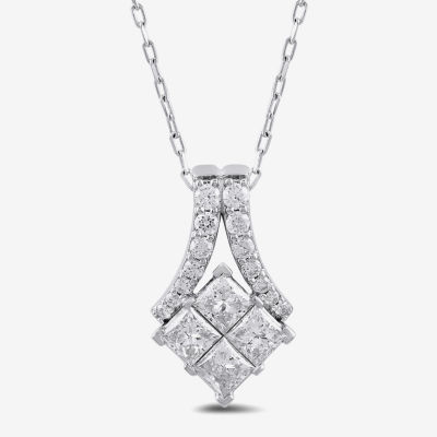 Womens / CT. T.W. Lab Grown White Diamond 10K Gold Inch Pendant Necklace