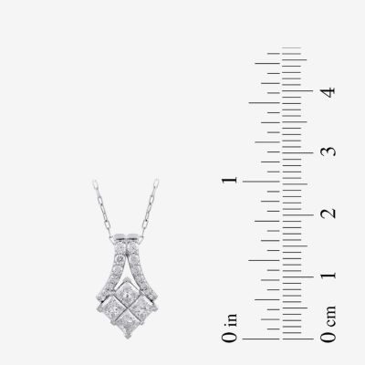 Womens / CT. T.W. Lab Grown White Diamond 10K Gold Inch Pendant Necklace