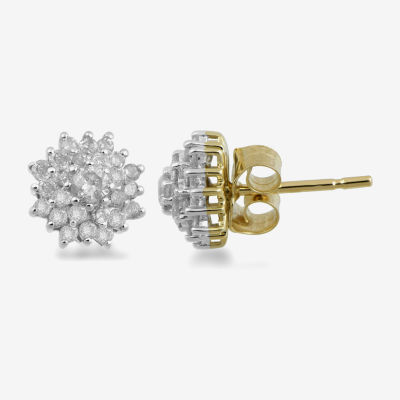 Womens 1 CT. T.W. Lab Grown White Diamond 10K Gold 2-pc. Jewelry Set