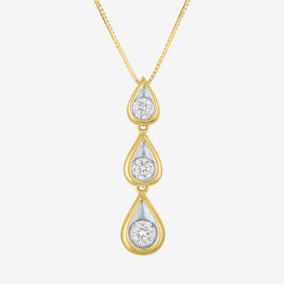 G-H / Si2-I1)														 Womens 1/3 CT. T.W. Lab Grown White Diamond 10K Gold 16 Inch Pendant Necklace