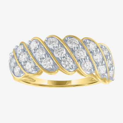 (G-H/Si2-I1) Womens 8.5MM 1 CT. T.W. Lab Grown White Diamond 10K Gold Band
