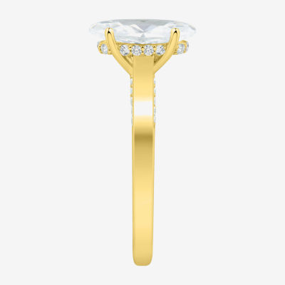 (H-I / Si1-Si2) Womens 1 3/4 CT. T.W. Lab Grown White Diamond 10K Gold Marquise Solitaire Engagement Ring