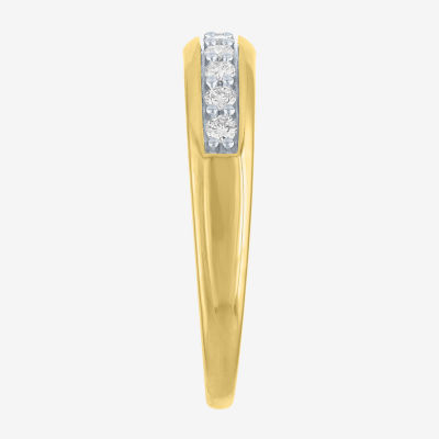 (Gh / Si2 I1)\T\T\T\T\T\T\T\T\T\T\T\T\T\T Womens 1/4 CT. T.W. Lab Grown White Diamond 10K Gold Anniversary Wedding Band