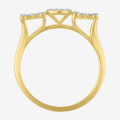 Diamond Addiction (G-H, Si2-I1) "Mom" Womens 1/4 CT. T.W. Lab Grown White Diamond 14K Gold Over Silver Sterling Silver Band