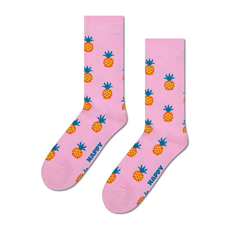 Happy Socks Lite Food Mens 1 Pair Crew Socks In Pink