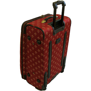 American Flyer Fleur de lis 5-Piece Spinner Luggage Set