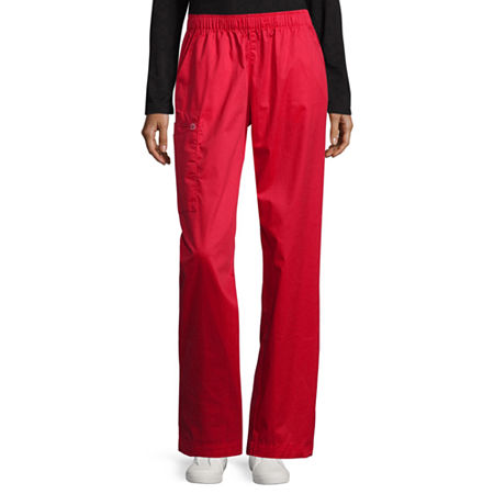 Wink Wonderwork 501 Pull-On Cargo Womens Tag Free Scrub Pants, 4x-large, Red