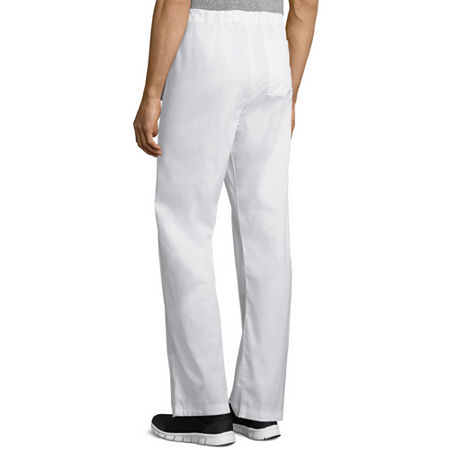 Wink Wonderwork 500 Drawstring Cargo Unisex Adult Big And Tall Tag Free Scrub Pants, X-large Tall, White