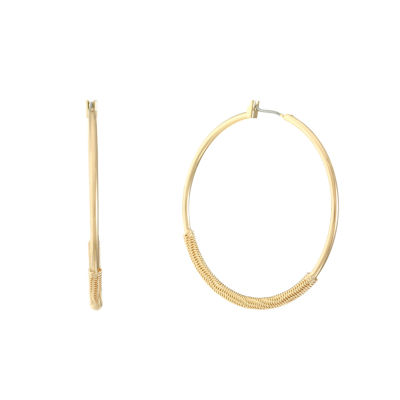 Jewelry Gold Tone Hoop Earrings, Color Gold Tone JCPenney