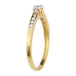 Womens 1/4 CT. T.W. Genuine White Diamond 10K Gold Promise Ring