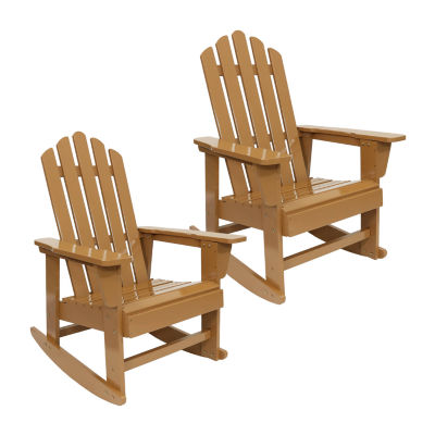 Wooden Adirondack Rocking Chair with Cedar Finish, Color Brown JCPenney