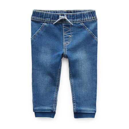 Okie Dokie Baby Boys Tapered Pull-On Pants, 18 Months, Blue