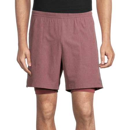 Xersion Mens Moisture Wicking Workout Shorts, Medium , Red