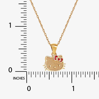 Girls 10K Gold Hello Kitty Pendant Necklace