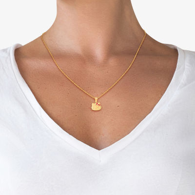 Girls 10K Gold Hello Kitty Pendant Necklace