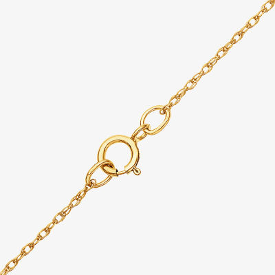 Girls 14K Gold Cross Pendant Necklace