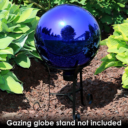 Net Health Shops Blue Mirrored Gazing Globe - 10 Inch 2-pc. Glass Yard Art, One Size, Blue